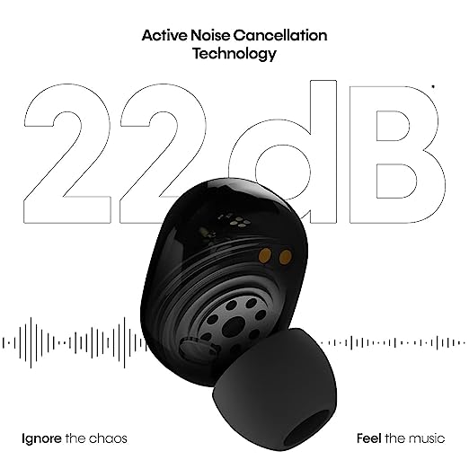 Crossloop GENEX Active Noise Cancellation (ANC) TWS in Ear Earbuds|Bluetooth 5.0|20+ Hrs Battery Backup|Touch Control | IPX4 Splash Proof | for Phone Calls, Workouts, Online Classes, WFH(Clear Black) Crossloop GENEX Active Noise Cancellation (ANC) TWS in Ear Earbuds|Bluetooth 5.0|20+ Hrs Battery Backup|Touch Control | IPX4 Splash Proof | for Phone Calls, Workouts, Online Classes, WFH(Clear Black)